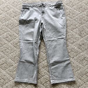 Sonoma Life + Style Mid Rise Demi Bootcut Gray Jeans 18 Wide Short
